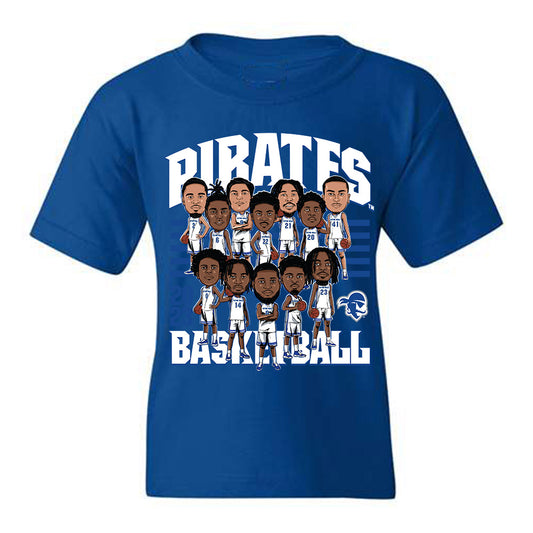 Seton Hall - NCAA Men's Basketball :  Youth T-Shirt Team Caricature