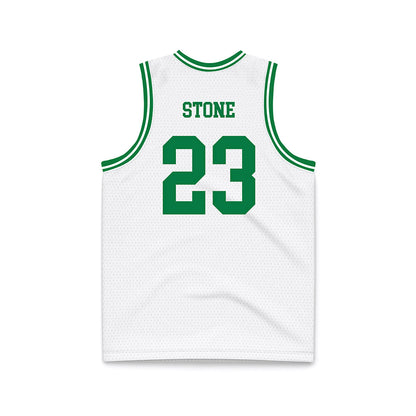 North Texas - NCAA Men's Basketball : Matthew Stone - White Basketball Jersey