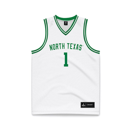 North Texas - NCAA Men's Basketball : Aaron Scott - Basketball Jersey White
