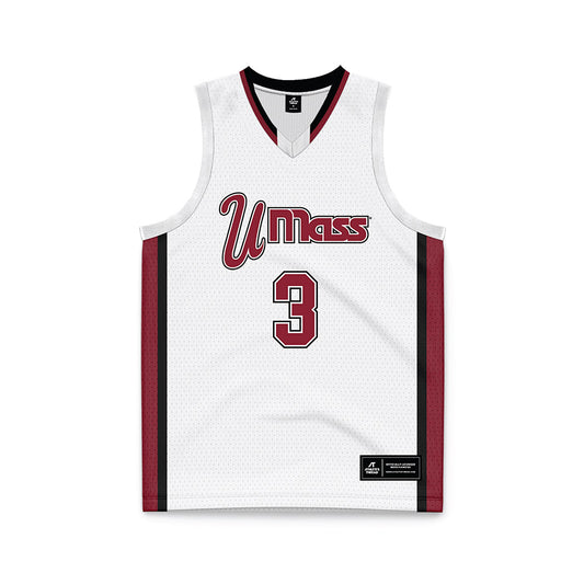 UMass - NCAA Men's Basketball : Rahsool Diggins Jr - Basketball Jersey White