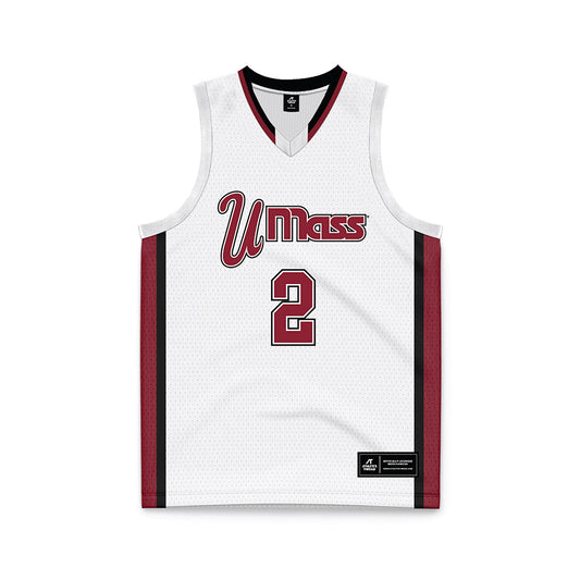 UMass - NCAA Men's Basketball : Jaylen Curry - Basketball Jersey White