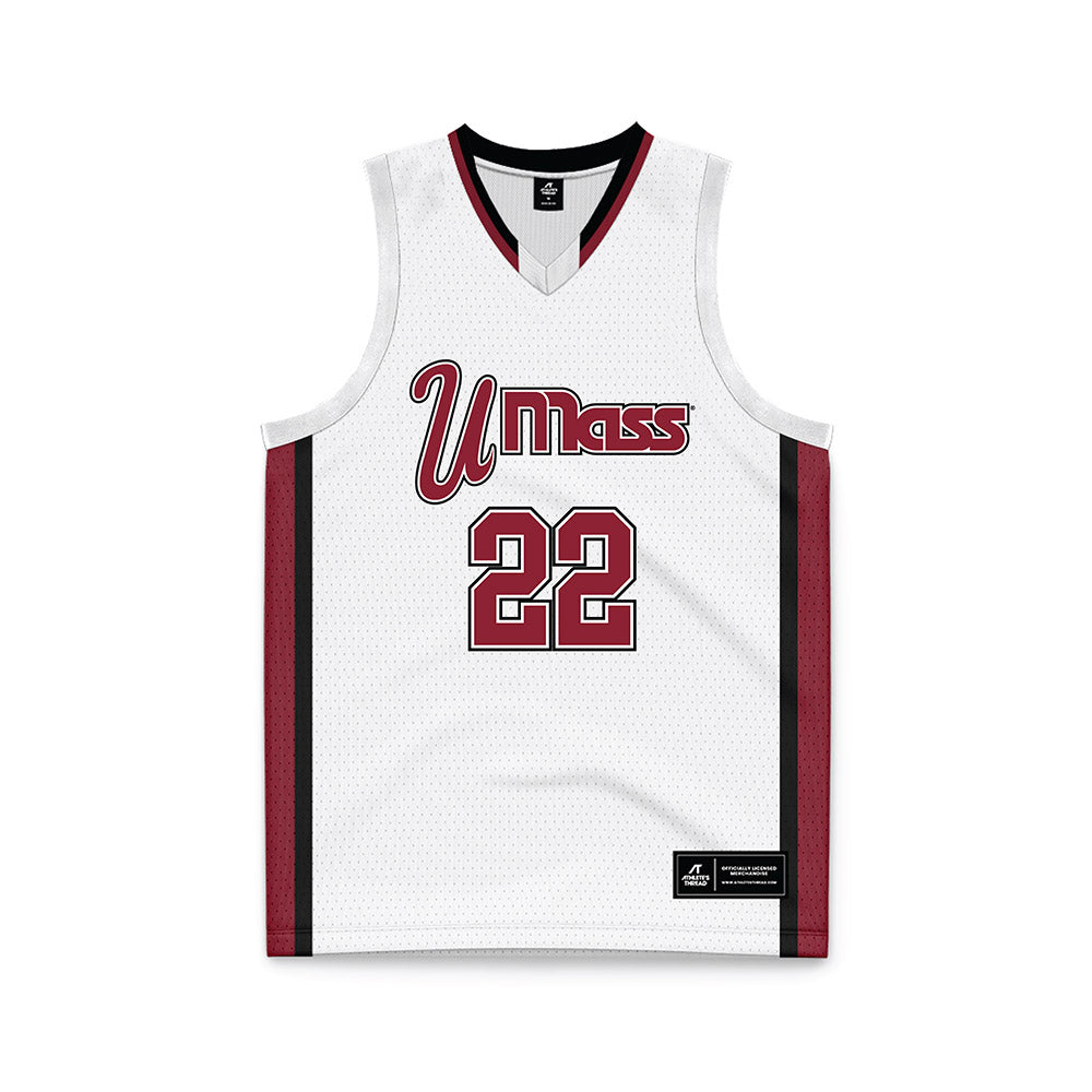 UMass - NCAA Men's Basketball : Jackson Cronin - Basketball Jersey White