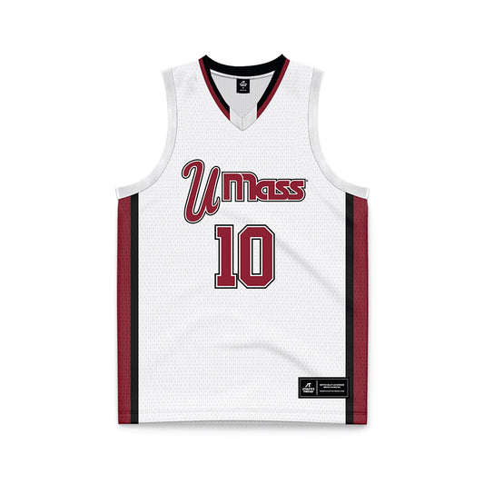 UMass - NCAA Men's Basketball : Marqui Worthy Jr - Basketball Jersey White