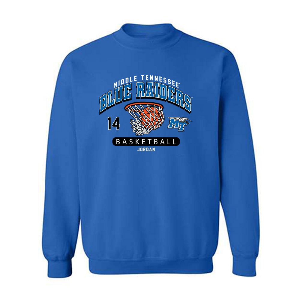 MTSU - NCAA Men's Basketball : Jalen Jordan - Crewneck Sweatshirt Classic Fashion Shersey