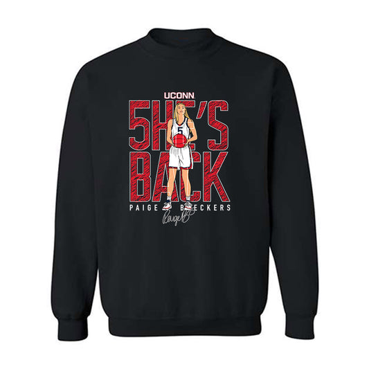 UConn - NCAA Women's Basketball : Paige Bueckers - Crewneck Sweatshirt Individual Caricature