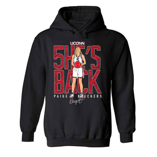 UConn - NCAA Women's Basketball : Paige Bueckers - Hooded Sweatshirt Individual Caricature