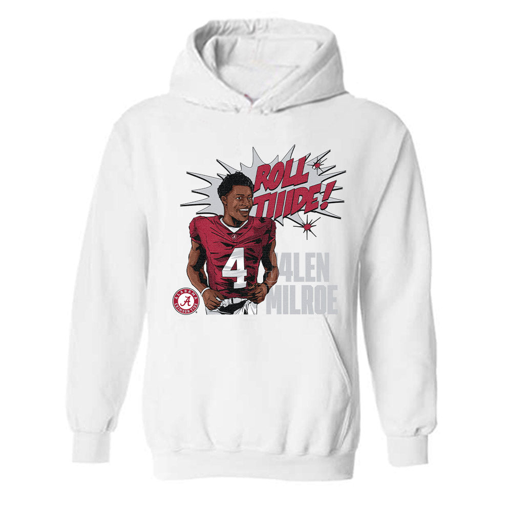 Alabama - NCAA Football : Jalen Milroe - Hooded Sweatshirt Individual Caricature