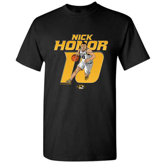 Missouri - NCAA Men's Basketball : Nick Honor - T-Shirt Individual Caricature