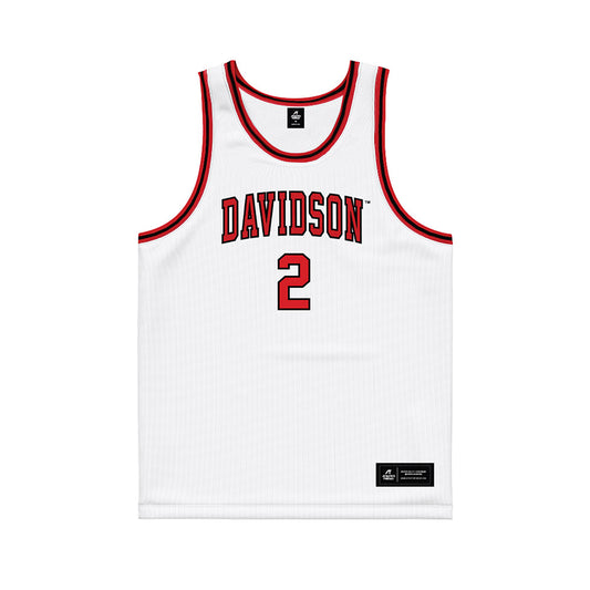 Davidson - NCAA Men's Basketball : Bobby Durkin - White Basketball Jersey