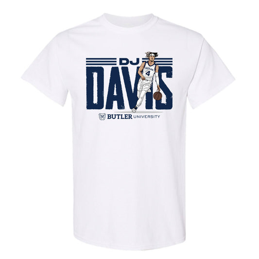 Butler - NCAA Men's Basketball : DJ Davis - T-Shirt Individual Caricature