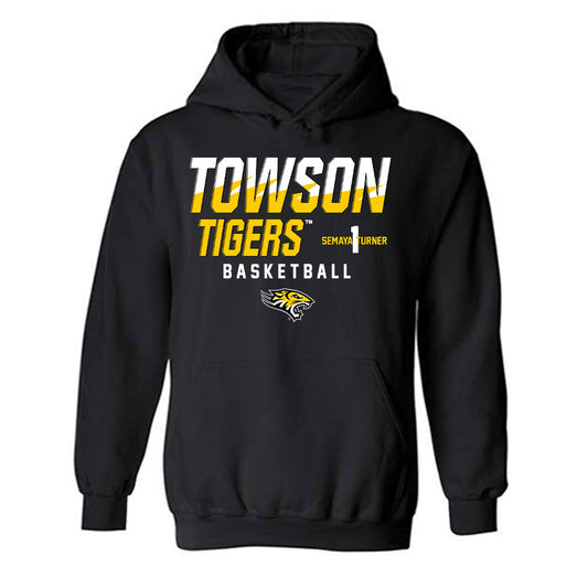 Towson - NCAA Women's Basketball : Semaya Turner - Hooded Sweatshirt Classic Fashion Shersey