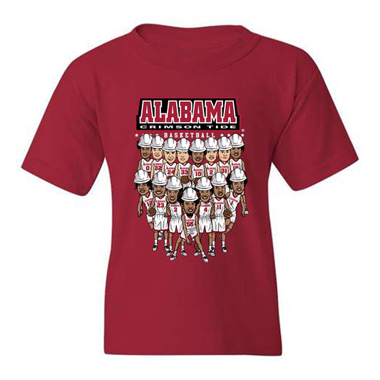 Alabama - NCAA Men's Basketball : Team Caricature - Youth T-Shirt