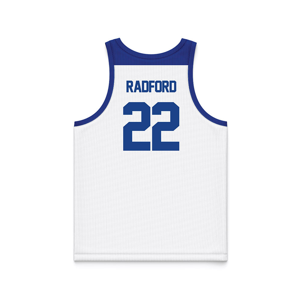 Tulsa - NCAA Men's Basketball : Ben Radford - White Basketball Jersey