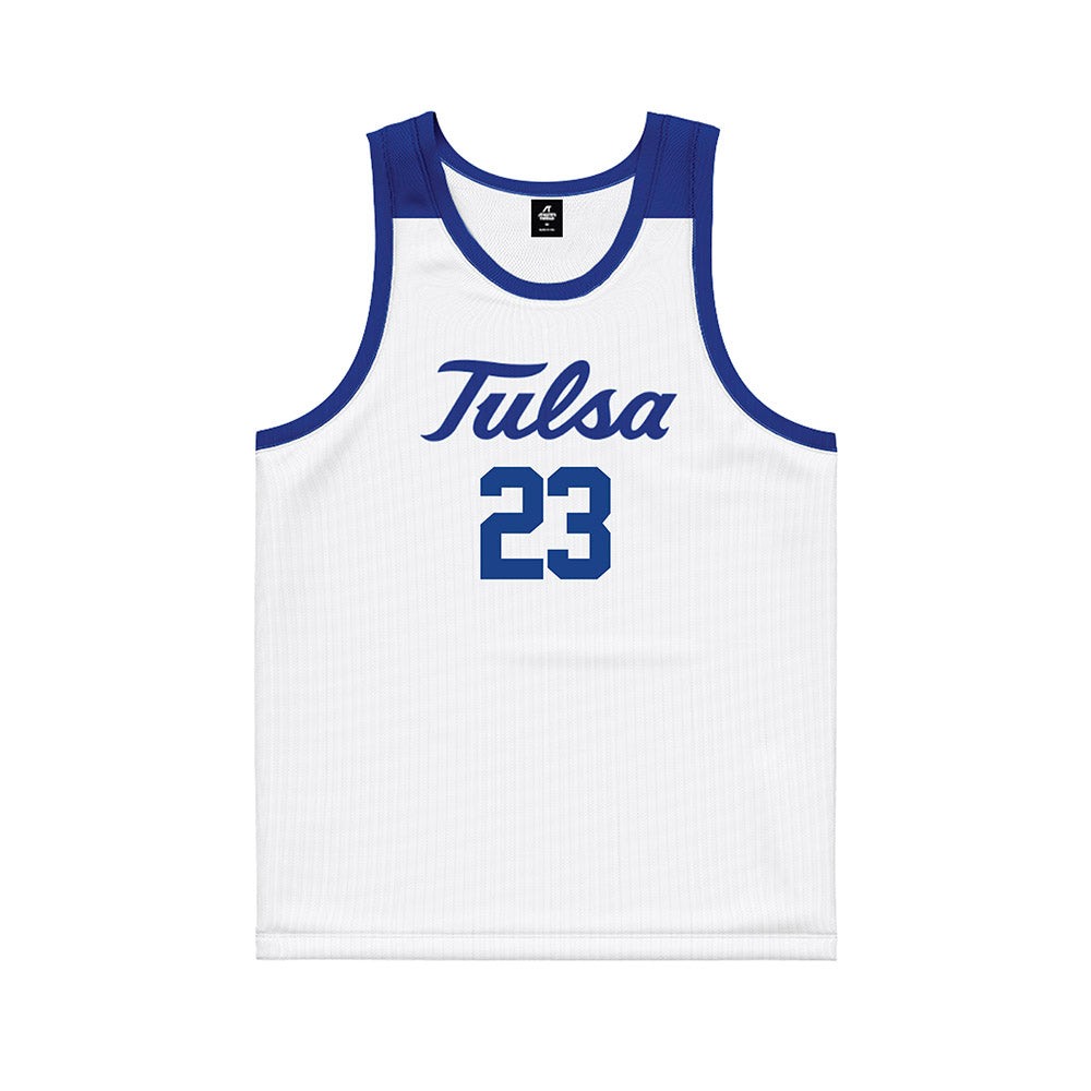 Tulsa - NCAA Men's Basketball : Ari Seals - White Basketball Jersey