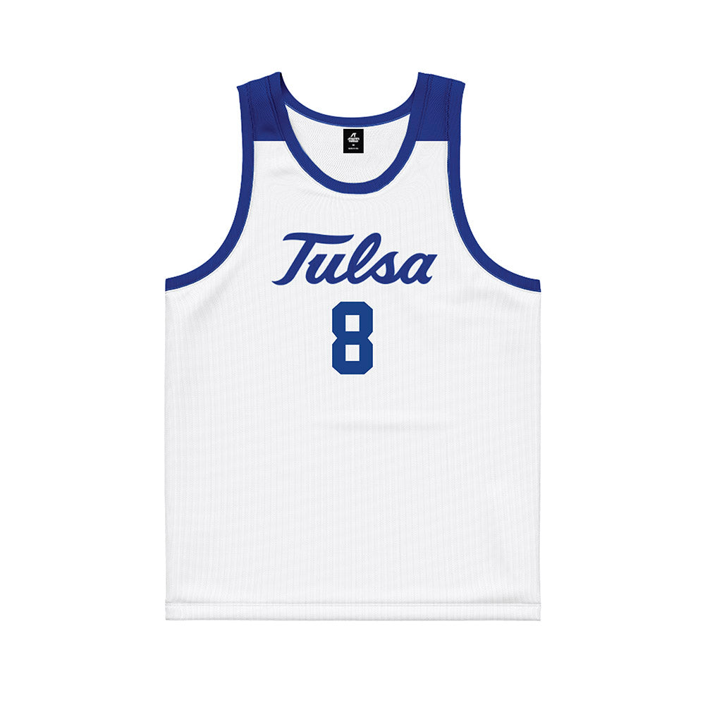 Tulsa - NCAA Men's Basketball : Tyshawn Archie - White Basketball Jersey