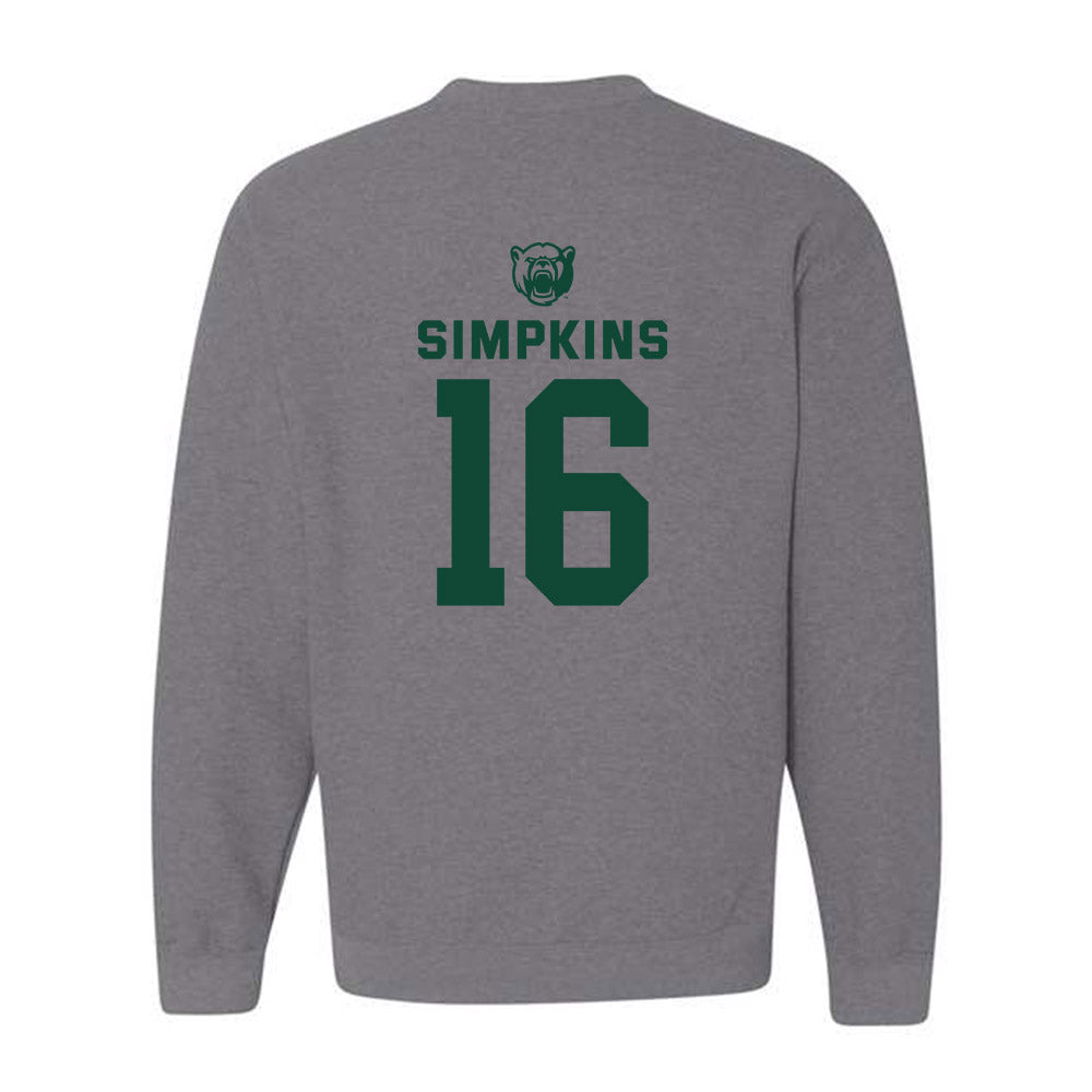 Baylor - NCAA Football : Kendrick Simpkins - Crewneck Sweatshirt Classic Shersey