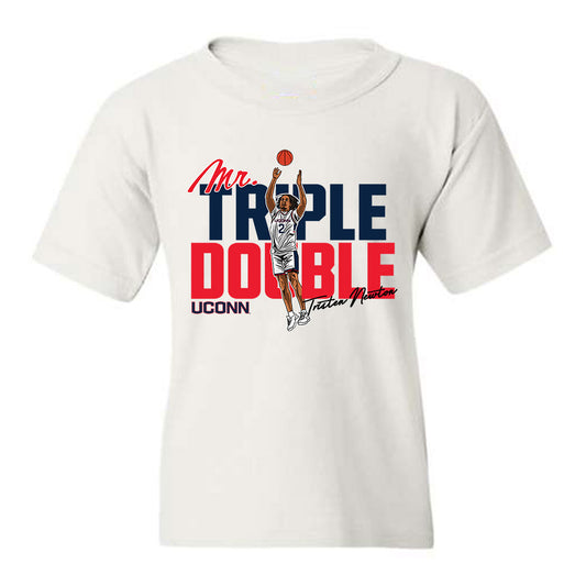 UConn - NCAA Men's Basketball : Tristen Newton -  Individual Caricature Youth T-Shirt