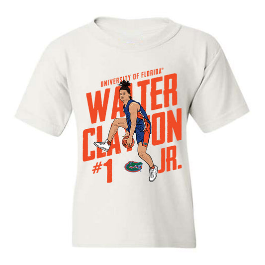 Florida - NCAA Men's Basketball : Walter Clayton Jr - Youth T-Shirt Individual Caricature