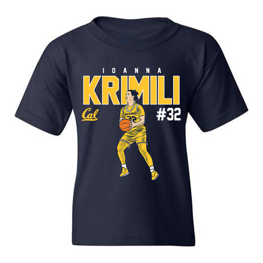 UC Berkeley - NCAA Women's Basketball : Ioanna Krimili - Youth T-Shirt Individual Caricature