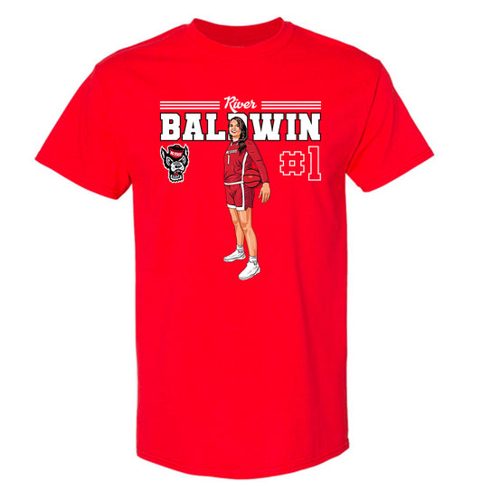 NC State - NCAA Women's Basketball : River Baldwin - T-Shirt Individual Caricature