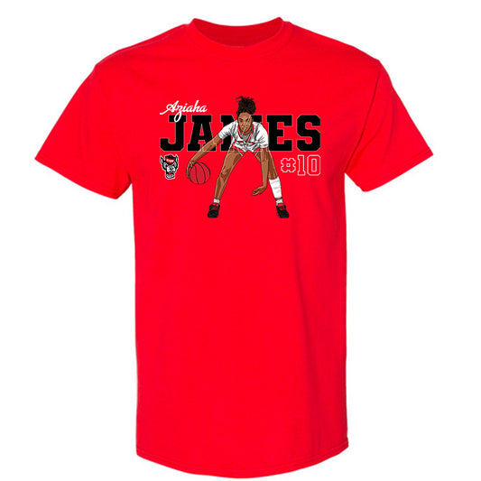 NC State - NCAA Women's Basketball : Aziaha James - T-Shirt Individual Caricature