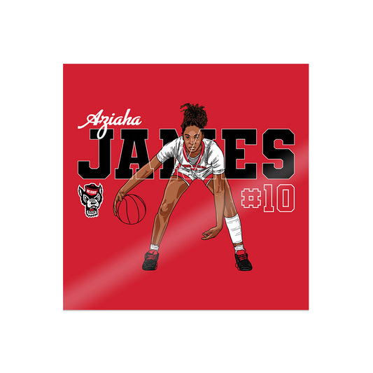 NC State - NCAA Women's Basketball : Aziaha James - Sticker Individual Caricature