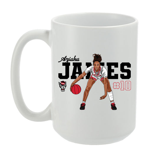 NC State - NCAA Women's Basketball : Aziaha James - Mug Individual Caricature