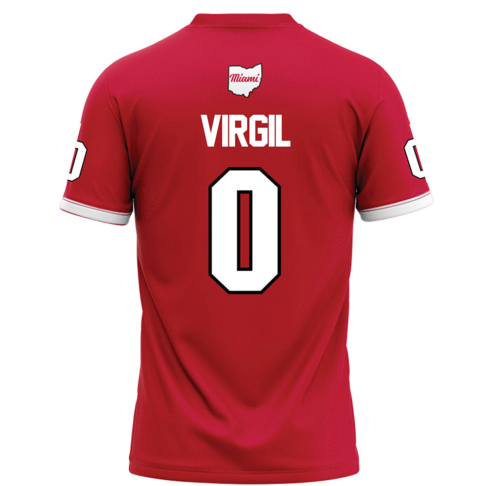 Miami of Ohio - NCAA Football : Reggie Virgil - Football Jersey Red