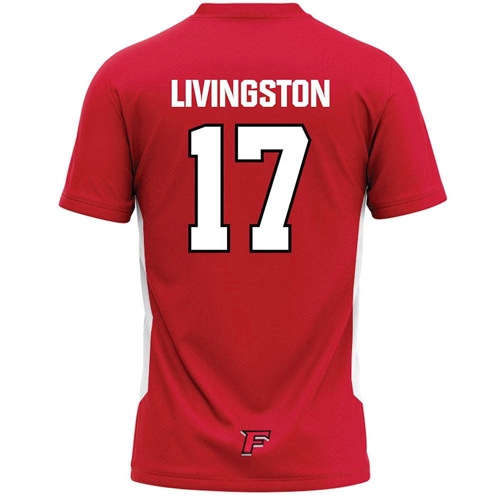 Fairfield - NCAA Men's Lacrosse : Nate Livingston - Lacrosse Jersey Red