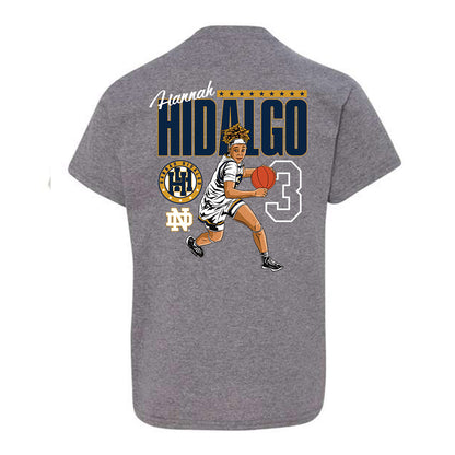 Notre Dame - NCAA Women's Basketball : Hannah Hidalgo - Youth T-Shirt Individual Caricature