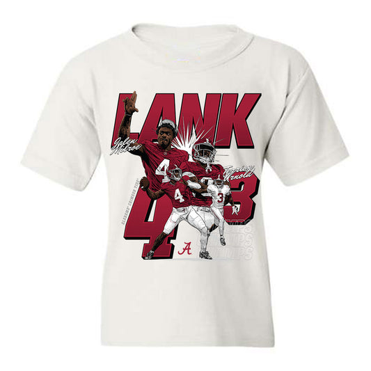 Alabama - Football Alumni : Jalen Milroe,Terrion Arnold - Youth T-Shirt  Caricature