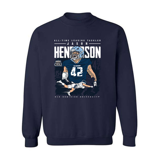 Old Dominion - NCAA Football : Jason Henderson - Crewneck Sweatshirt Individual Caricature
