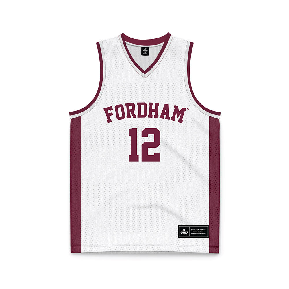 Fordham - NCAA Women's Basketball : Precious Omoshola - Basketball Jersey White