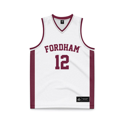 Fordham - NCAA Women's Basketball : Precious Omoshola - Basketball Jersey White