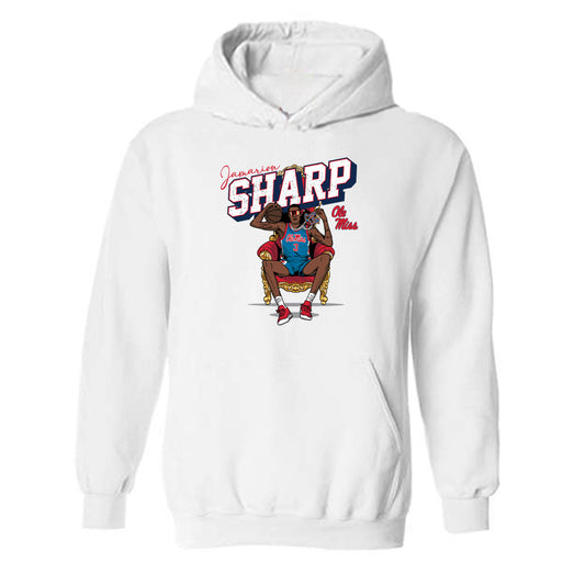 Ole Miss - NCAA Men's Basketball : Jamarion Sharp - Hooded Sweatshirt Individual Caricature