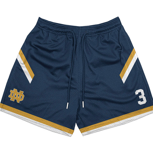 Notre Dame - NCAA Men's Basketball : Markus Burton - Mesh Shorts Blue