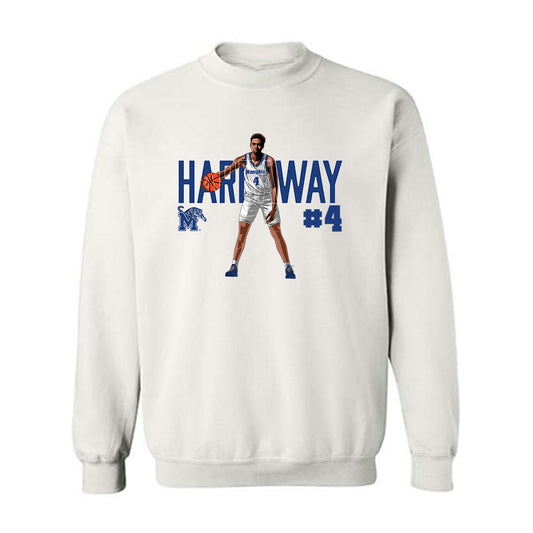 Memphis - NCAA Men's Basketball : Ashton Hardaway - Crewneck Sweatshirt Individual Caricature