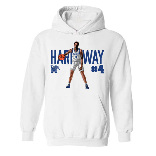 Memphis - NCAA Men's Basketball : Ashton Hardaway - Hooded Sweatshirt Individual Caricature