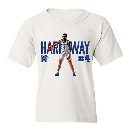 Memphis - NCAA Men's Basketball : Ashton Hardaway - Youth T-Shirt Individual Caricature