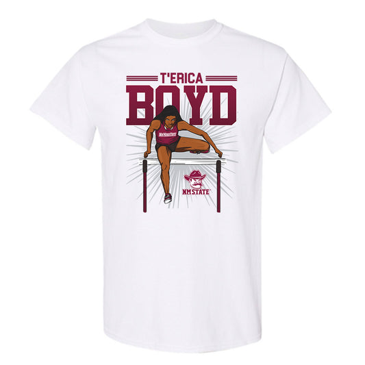 NMSU - NCAA Women's Track & Field (Indoor) : T'Erica Boyd - T-Shirt Individual Caricature