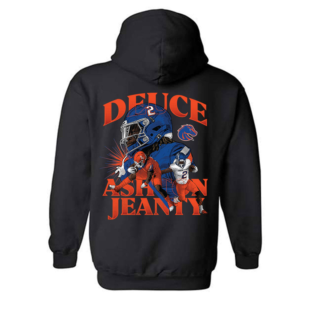 Boise State - NCAA Football : Ashton Jeanty - Hooded Sweatshirt Player Illustration