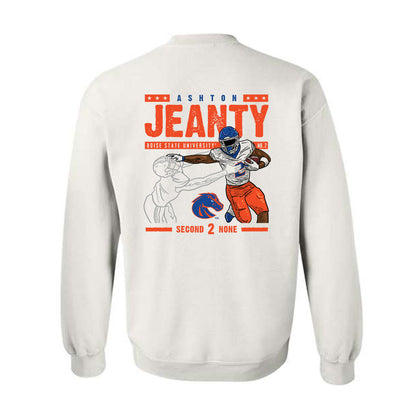 Boise State - NCAA Football : Ashton Jeanty - Crewneck Sweatshirt Player Illustration