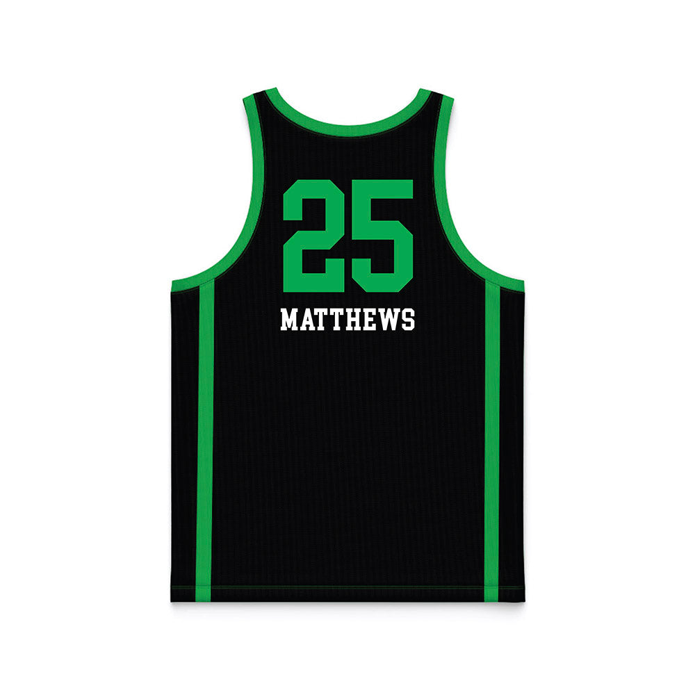 Marshall - NCAA Women's Basketball : Mahogany Matthews - Black Basketball Jersey