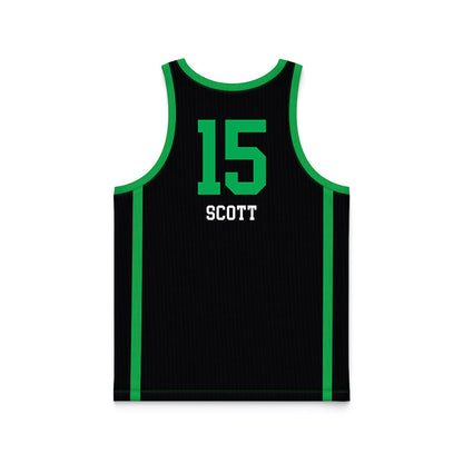 Marshall - NCAA Women's Basketball : Sydni Scott - Black Basketball Jersey