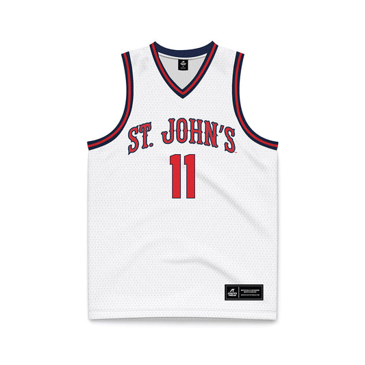 St. Johns - NCAA Men's Basketball : Joel Soriano - Basketball Jersey White