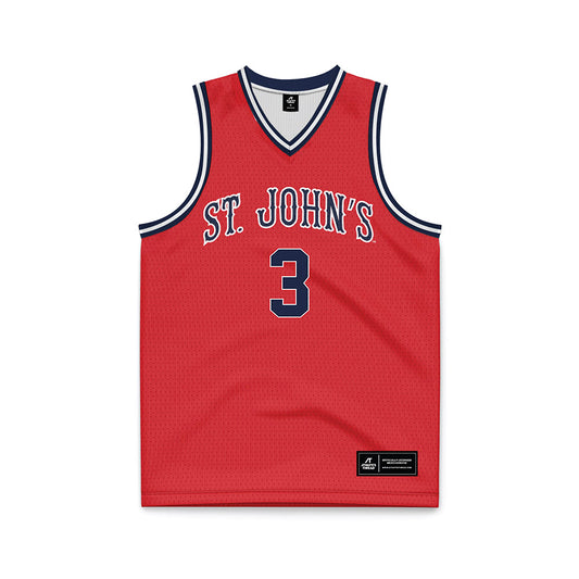 St. Johns - NCAA Men's Basketball : Jordan Dingle - Basketball Jersey Red