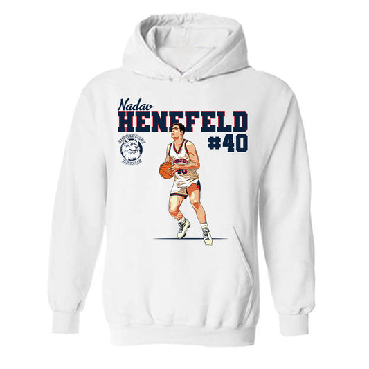 UConn - Men's Basketball Legends : Nadav Henefeld - Hooded Sweatshirt Individual Caricature