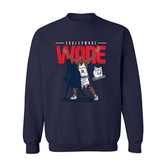 UConn - Men's Basketball Legends : Souleymane Wane - Crewneck Sweatshirt Individual Caricature