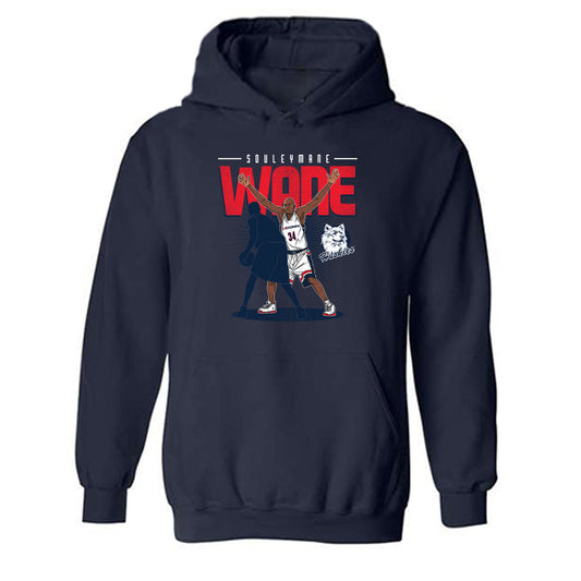 UConn - Men's Basketball Legends : Souleymane Wane - Hooded Sweatshirt Individual Caricature