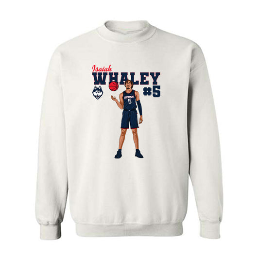 UConn - Men's Basketball Legends : Isaiah Whaley - Crewneck Sweatshirt Individual Caricature